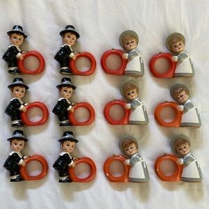 Duncan Enterprises Set of 12 Ceramic Thanksgiving Napkin Rings